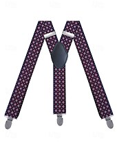 preiswerte Krawatten &amp;amp; Fliegen für Herren-Hosenträger zum Anklipsen mit Argyle-Muster für Herren – klassische, verstellbare, elastische Hosenträger für Hochzeiten, formelle Anlässe und Vintage-Outfits