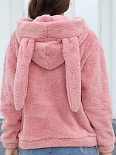 economico Parka attivo-Per donna Felpa con cappuccio Semplice Streetwear Casual Manica Lunga Con Cappuccio Top Regolari Streetwear Ferie Uscire Rosa Inverno