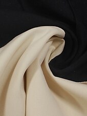 economico gamba larga e vita alta-Per donna Gamba larga Moda Streetwear Lunghezza intera Naturale Blocco di colori Patchwork Elastico in vita Comodo All&#039;aperto Vacanza Ferie Nero Autunno Vestibilità regolare
