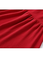 preiswerte Ausgefallene Kleider-Damen Minikleid Boho-Kleid Westernkleid Mode Klassisch Modern Outdoor Ferien Ausgehen Normale Passform Einfach Langarm V Ausschnitt Rote Sommer