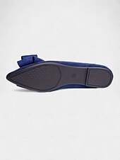 abordables Ballerines femme-ballerines en daim vert pour femmes avec gros nœud - ballerines chics et confortables pour une tenue décontractée et de jour