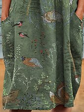 abordables Robes Floraux Imprimés-Femmes Robe Midi Robe Décontractée Robe d&#039;été Mode Moderne Quotidien Plage Week-end Coupe régulière Animal Fleur Demi Manches Col ras du cou Vert Printemps Automne