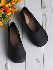 economico Ballerine da donna-ballerine comode da donna in similpelle a piedi nudi – scarpe larghe e minimaliste da infilare per passeggiate informali, abbigliamento quotidiano e viaggi