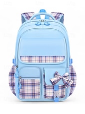 abordables Sacs à dos pour Enfants et Adolescents-Sac à dos d&#039;école imperméable grande capacité pour enfants – design à carreaux léger, bretelles confortables, idéal pour l&#039;école quotidienne, les voyages et les activités de plein air des filles