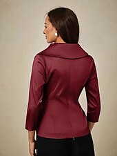 preiswerte Hosenanzüge für Mama-Zweiteilig Brautmutterkleid Elegant V Ausschnitt Knöchellänge Taft Dreiviertelarm mit Schärpe / Band Schleife(n) 2025