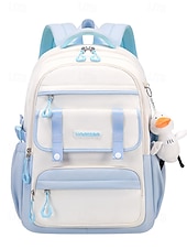 abordables Sacs à dos de Collège-Sac à dos imperméable multi-poches - sac d&#039;école de grande capacité, rangement en couches, design léger, poches latérales, adapté aux étudiants adolescents et aux navetteurs quotidiens noir rose bleu