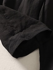baratos Calça de linho de algodão simples-Mulheres Calças de linho de algodão chinês Estilo Étnico Básico Casual Comprimento total Cintura Alta Tecido Bolsos Com Cordão Conforto Exterior Com Stretch Férias Rua Diário Preto Branco fúcsia