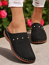 abordables Sabots et mules femme-mules à enfiler découpées pour femmes – sabots confortables et respirants pour les journées décontractées, la détente dans le jardin et l&#039;heure du thé sur la terrasse
