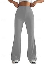 economico Leggings semplici-Per donna Gamba larga Pantaloni Eleganti Streetwear Casual Lunghezza intera Naturale Semplice Elastico in vita Confortevole Streetwear Ferie Abbigliamento quotidiano Magenta Grigio Nero Bianco Autunno