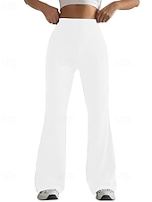 economico Leggings semplici-Per donna Gamba larga Pantaloni Eleganti Streetwear Casual Lunghezza intera Naturale Semplice Elastico in vita Confortevole Streetwear Ferie Abbigliamento quotidiano Magenta Grigio Nero Bianco Autunno