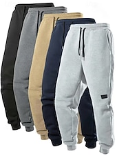 cheap Joggers-Men's Sweatpants Joggers Trousers Casual Pants Running Pants Drawstring Elastic Waist Plain Comfort Warm Full Length Daily Outdoor Gym Sports Fashion Blue Green Stretchy
