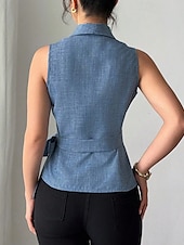 cheap Plain Tops-Women&#039;s Shirt Summer Tops Plain Daily Stylish Basic Short Sleeve V Neck Regular Tops Work Daily Holiday Tunic Blue Spring Fall
