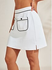cheap Golf Bottoms-Women&#039;s Golf Skorts White Mint Green Bottoms Ladies Golf Attire Clothes Outfits Wear Apparel