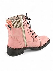 baratos Botas de combate-Botas femininas retrô com cadarço – botas de combate casuais vintage com acabamento em tecido para viagens de outono na fazenda, aventuras ao ar livre e estilo de rua
