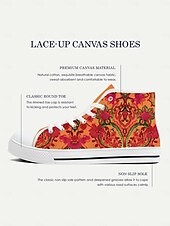 preiswerte Grafische Druckschuhe-Damen-High-Top-Canvas-Sneaker mit buntem Print – Freizeitschuhe im Streetstyle für den Alltag, Reisen und Ausflüge in die Stadt