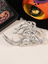 cheap Halloween Accessories-Women’s Halloween Spider Hair Claw Clip – Alloy Gothic Hair Accessory with Creepy Spider Design for Costume Parties, Cosplay and Festive Occasions