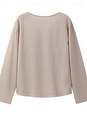 levne Boho topy-Dámské Západní halenka Boho košile Halenka Květiny Moderní Na běžné nošení Dlouhý rukáv Do V Běžné topy Denní Dovolená Jdeme ven Tisk Meruňková Léto
