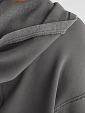 baratos Moletons e Sweatshirts Texturizados-Mulheres Pulôver Moletom Com Capuz Tecido Roupa de rua Casual Manga Longa Com Capuz Tops regulares Rua Feriado Fúcsia Cinzento Claro Cinzento Outono Inverno