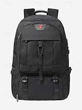 abordables Mochilas de Exterior-Mochila expandible de gran capacidad para hombre con tela repelente al agua, puerto de carga USB, diseño multicompartimento, bolso informal para portátil para exteriores y viajes.