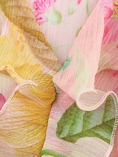billige Blomstrete topper-Dame Skjorte Bluse Blomsternål i krystall Stilfull Moderne Langermet V-hals Vanlige topper Ferie Ut på byen Trykt mønster Rosa Høst