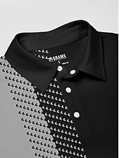 olcso Férfi golfruházat-Férfi POLO trikó Fekete Rövid ujjú Felsők Golf Attire Ruházat Felszerelések Viselés Ruházat