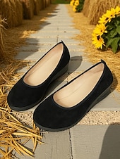 baratos Sapatilhas de mulher-Sapatos femininos vermelhos de salto baixo e salto baixo – calçados leves e confortáveis para festas no pátio, reuniões no jardim e estilo cotidiano