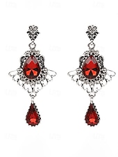 cheap Women&#039;s Earring-Women&#039;s 1920s Gatsby Drop Earrings - Vintage Black Crystal Dangle Earrings with Rhinestones for Roaring Twenties Themed Parties