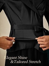 preiswerte Hosenanzüge für Mama-Zweiteilig Brautmutterkleid Elegant V Ausschnitt Knöchellänge Taft Dreiviertelarm mit Schärpe / Band Schleife(n) 2025