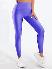 billiga Enkla Leggings-Dam Shorts Damasker Streetwear Ledigt Fullängd Hög midja Slät Elastisk midja Mateial som andas Elastisk Semester Gata Dagliga kläder Rödbrun Kamel Vin Svart Vår Höst Normal