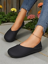 economico Ballerine da donna-ballerine comode da donna in similpelle a piedi nudi – scarpe larghe e minimaliste da infilare per passeggiate informali, abbigliamento quotidiano e viaggi