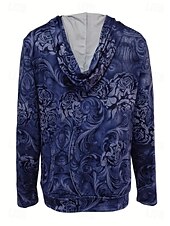 economico Top di Halloween-Per donna Felpa con cappuccio Grafico Teschio Halloween Caldo Vintage Moda Manica Lunga Con Cappuccio Top Regolari Streetwear Abbigliamento Quotidiano Casuale Stampato Nero Blu Estate Autunno Inverno