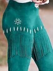 economico -Per donna Pantaloni Leggings Leggings comodi Vintage Boho Lunghezza intera Vita Alta Stampe Grafiche Elastico in vita Stampato Traspirabilità Confortevole Elasticizzato Vacanza Streetwear