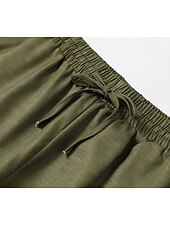  Pantalon large pour femme style bohème, longueur totale, imprimé floral naturel, poches, cordon de serrage élastique, confortable, extérieur, vacances, week-end, vert, été, coupe régulière