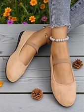 baratos Sapatilhas de mulher-sapatilhas mary jane brancas femininas – sapatos casuais com tiras para passeios no jardim, piqueniques na fazenda e escapadelas de fim de semana
