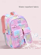 economico Zaini per Bambini e Adolescenti-Zaino scolastico pastello arcobaleno per ragazze preadolescenti borsa per libri leggera di grande capacità con multi tasche per viaggi quotidiani a scuola elementare