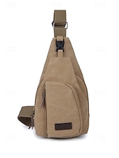 economico Borselli da uomo-Zaino a tracolla in tela da uomo con più scomparti, borsa a tracolla vintage per escursioni all&#039;aperto, viaggi e uso quotidiano casual