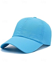 abordables Sombreros de hombre-Gorra de béisbol ligera y transpirable para hombre: gorra deportiva de malla de secado rápido con hebilla de metal ajustable para correr, jugar al golf, hacer senderismo y uso diario.