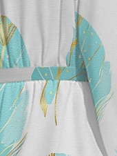 preiswerte Blumenkleid-Damen Midikleid Freizeitkleid Chiffon Schwingkleid Modern Urlaub Täglich Wochenende Normale Passform Feder Langarm V Ausschnitt Weiß Blau Leicht Blau Sommer Frühling Herbst