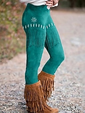 economico -Per donna Pantaloni Leggings Leggings comodi Vintage Boho Lunghezza intera Vita Alta Stampe Grafiche Elastico in vita Stampato Traspirabilità Confortevole Elasticizzato Vacanza Streetwear