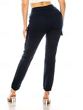 cheap Women&#039;s Cargo Pants-Women&#039;s Cargo Pants Slacks Streetwear Casual Full Length Natural Plain Pocket Soft Holiday Weekend Dark Yellow claret Forest Green Camel Fall Regular Fit