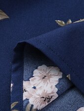 ieftine Rochii-Pentru femei Mărime Plus Rochie casual Floral În V Manșon scurt Vară Primăvară Elegant Modă Modern Casual Rochii Midi Zilnic Concediu Rochie