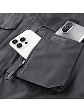 abordables Chalecos-Hombre Chaleco al aire libre Chaqueta táctica Deporte Pesca Acampada y Senderismo Activo Primavera Otoño Multi bolsillo Multicapa Poliéster Táctico Cremallera Negro Azul Marino Caqui Verde Ejército