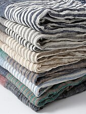 cheap Men&#039;s Ties &amp; Bow Ties-Men&#039;s Striped Cotton Scarf – Lightweight Soft Fringed Wrap for Fall &amp; Winter, Casual Vintage Style Shawl for Travel, Daily Wear &amp; Outdoor Activities