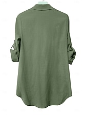 economico Abiti a camicia-Per donna Mini Abito Abito Camicia Moda Moderno Quotidiano Ferie Uscire Vestibilità comoda Semplice Manica Lunga Colletto a Camicia Blu Verde Albicocca Estate Primavera
