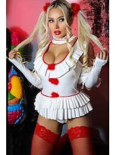 levne Klasický horor-Klaun Pennywise předvečer Všech svatých Kostým To Horor Sexy kostým Dospělé Dámské předvečer Všech svatých Karneval Výkon Párty Jednoduché Halloweenské kostýmy Oblékněte se