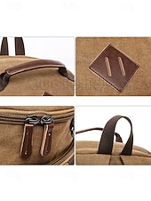 economico Zaini da Esterno-Borsa da viaggio convertibile in tela vintage da uomo, con tracolla, grande capacità, multifunzione, per il ritorno a scuola, gite del fine settimana, palestra e uso all'aperto