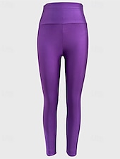billiga Enkla Leggings-Dam Shorts Damasker Streetwear Ledigt Fullängd Hög midja Slät Elastisk midja Mateial som andas Elastisk Semester Gata Dagliga kläder Rödbrun Kamel Vin Svart Vår Höst Normal