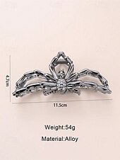 cheap Halloween Accessories-Women’s Halloween Spider Hair Claw Clip – Alloy Gothic Hair Accessory with Creepy Spider Design for Costume Parties, Cosplay and Festive Occasions