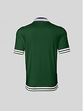 halpa Miesten golfvaatteet-Miesten Poolopaita Tumman vihreä Lyhythihainen Topit Golfasut Vaatteet Asut Wear Apparel