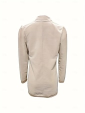 preiswerte Blazer &amp; Anzüge-Damen Blazer Bequem Atmungsaktiv Knöpfe Mode Modern Einfach Arbeit Täglich Regulär Umlegekragen Normale Passform Langarm Oberbekleidung Schwarz Weiß Rosa Frühling Herbst